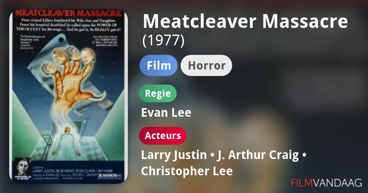 Meatcleaver Massacre (film, 1977) FilmVandaag.nl