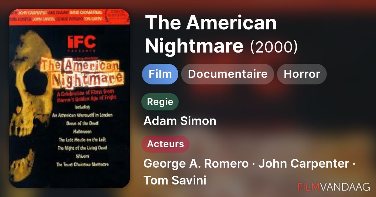 The American Nightmare (film, 2000) FilmVandaag.nl