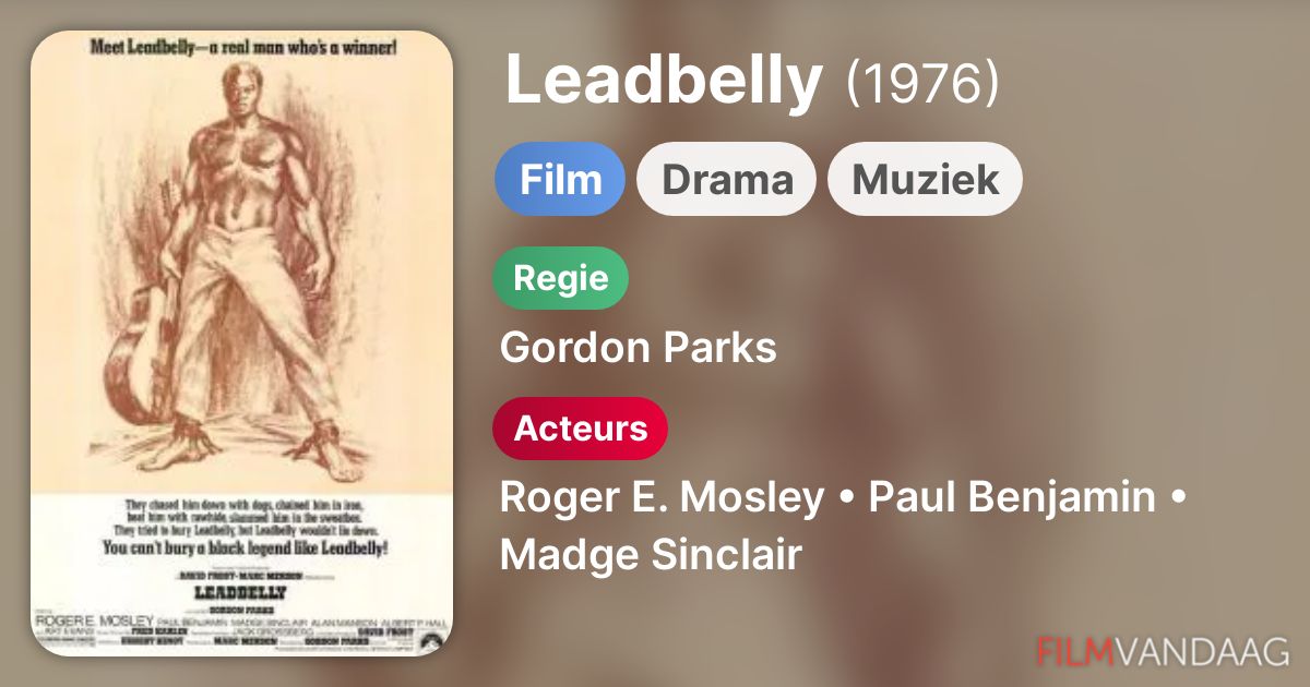 Leadbelly (film, 1976) FilmVandaag.nl