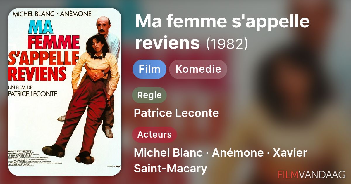 Ma femme s'appelle reviens (film, 1981) - FilmVandaag.nl