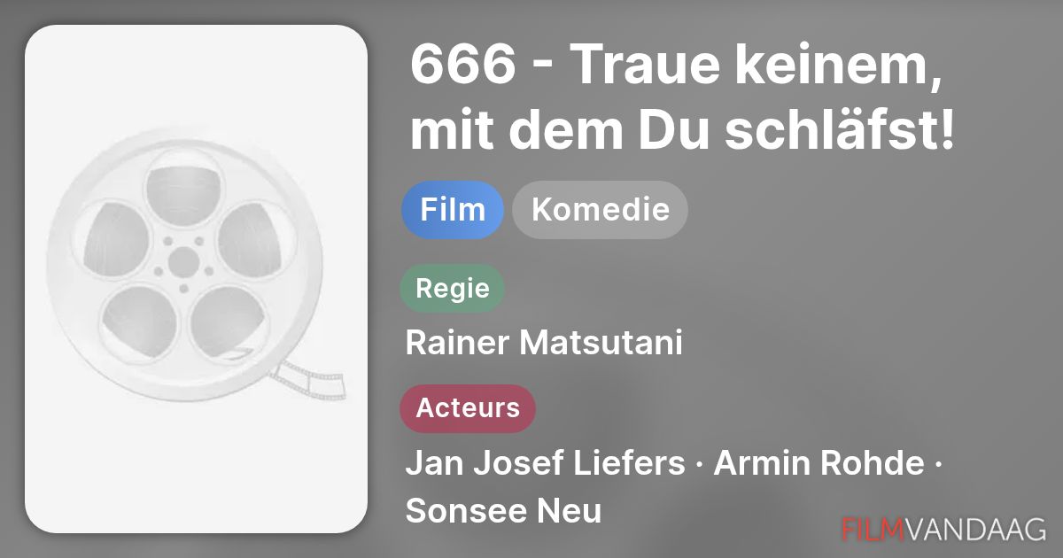 666 trau keinem mit dem du schläfst