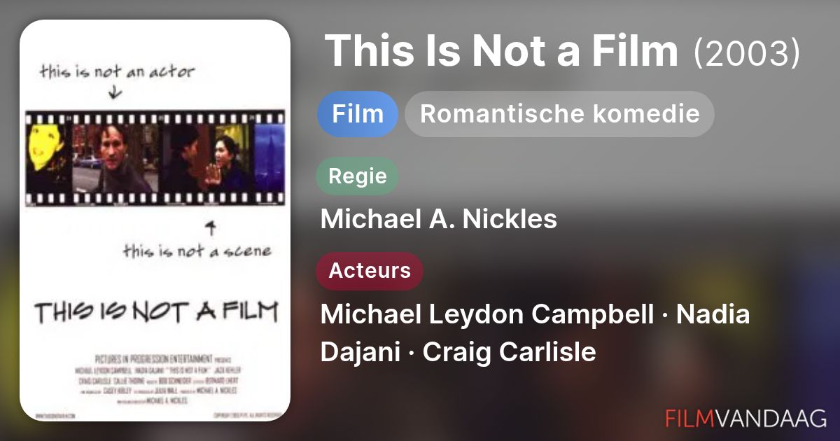 This Is Not a Film (film, 2003) - FilmVandaag.nl