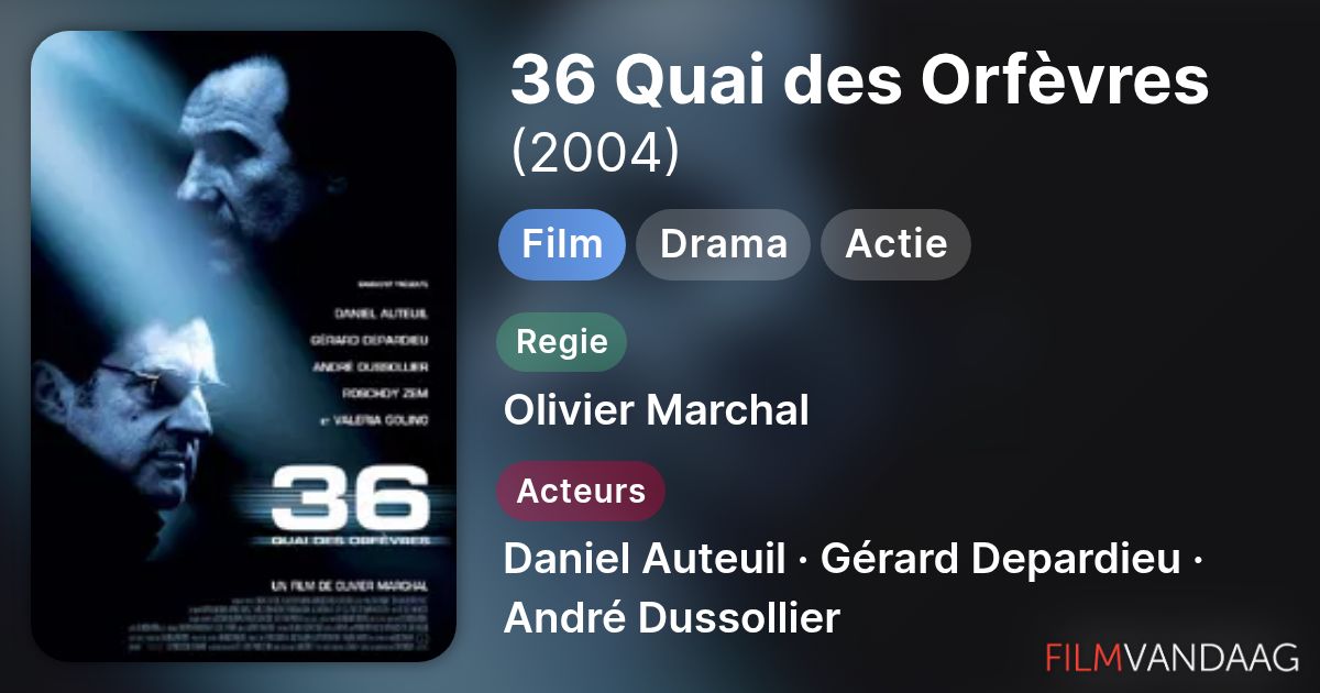 36 Quai des Orfèvres (film, 2004) - FilmVandaag.nl