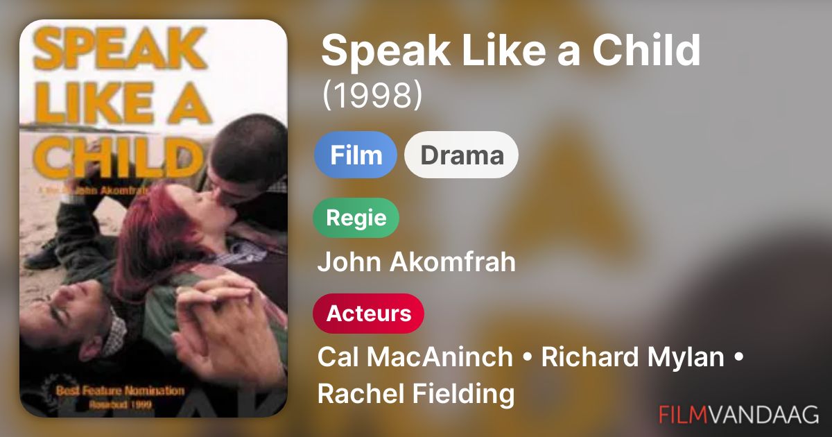 Speak Like a Child (film, 1998) FilmVandaag.nl