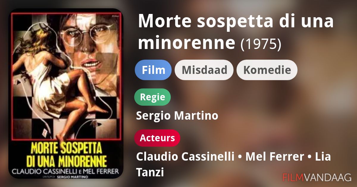 Morte sospetta di una minorenne (film, 1975) FilmVandaag.nl Morte sospetta di una minorenne (film, 1975) FilmVandaag.nl