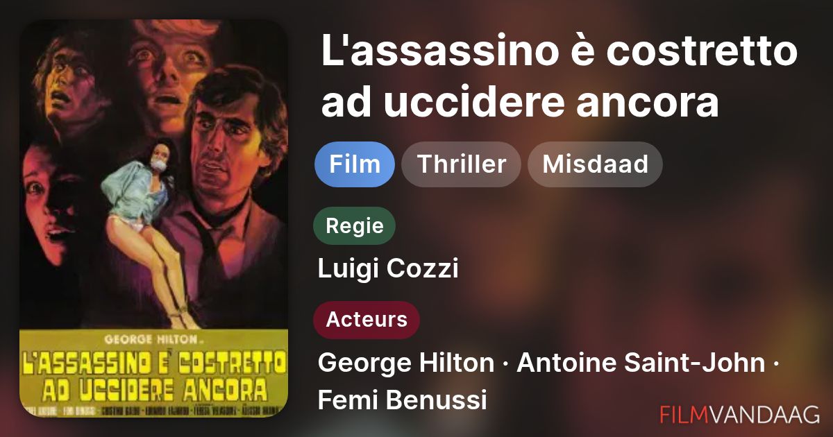 L Assassino è Costretto Ad Uccidere Ancora