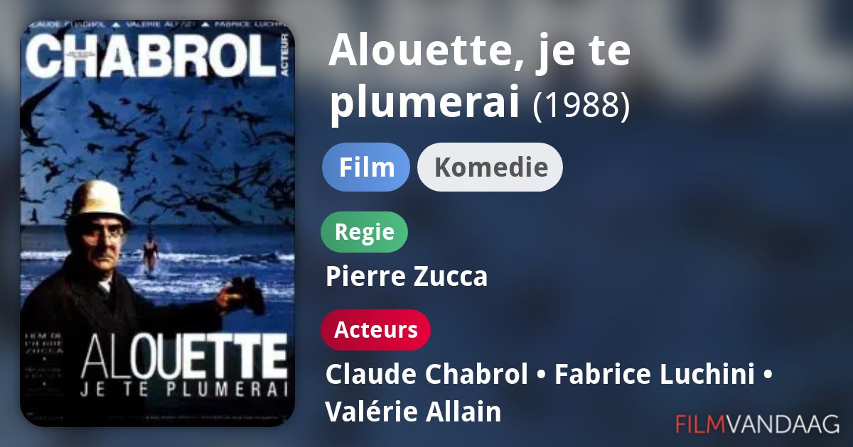 Alouette, je te plumerai (film, 1988) FilmVandaag.nl