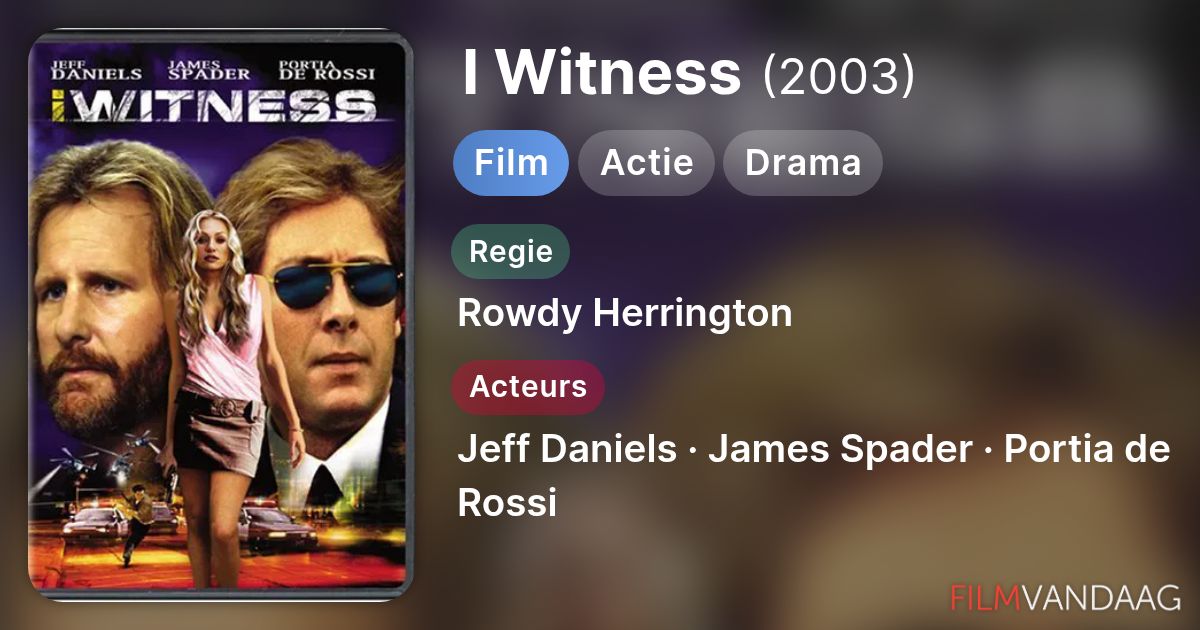 I Witness (film, 2003) - FilmVandaag.nl