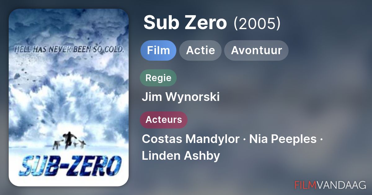 Sub Zero (film, 2005) - FilmVandaag.nl
