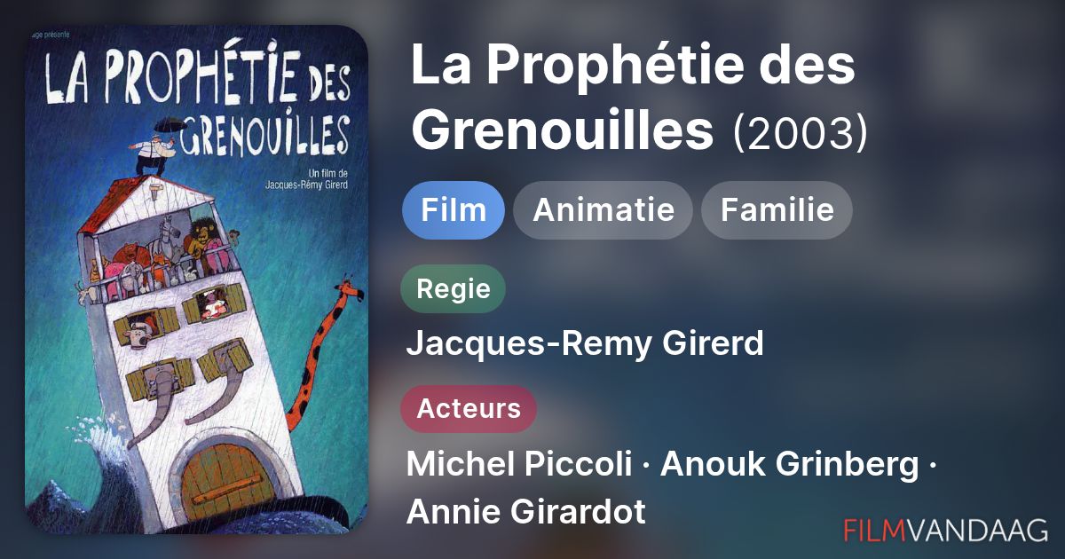 La Prophétie des Grenouilles (film, 2003) - FilmVandaag.nl