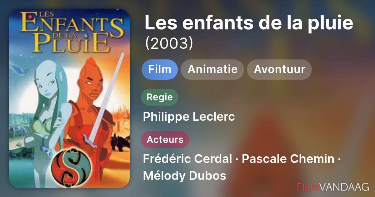 Les enfants de la pluie (film, 2003) - FilmVandaag.nl