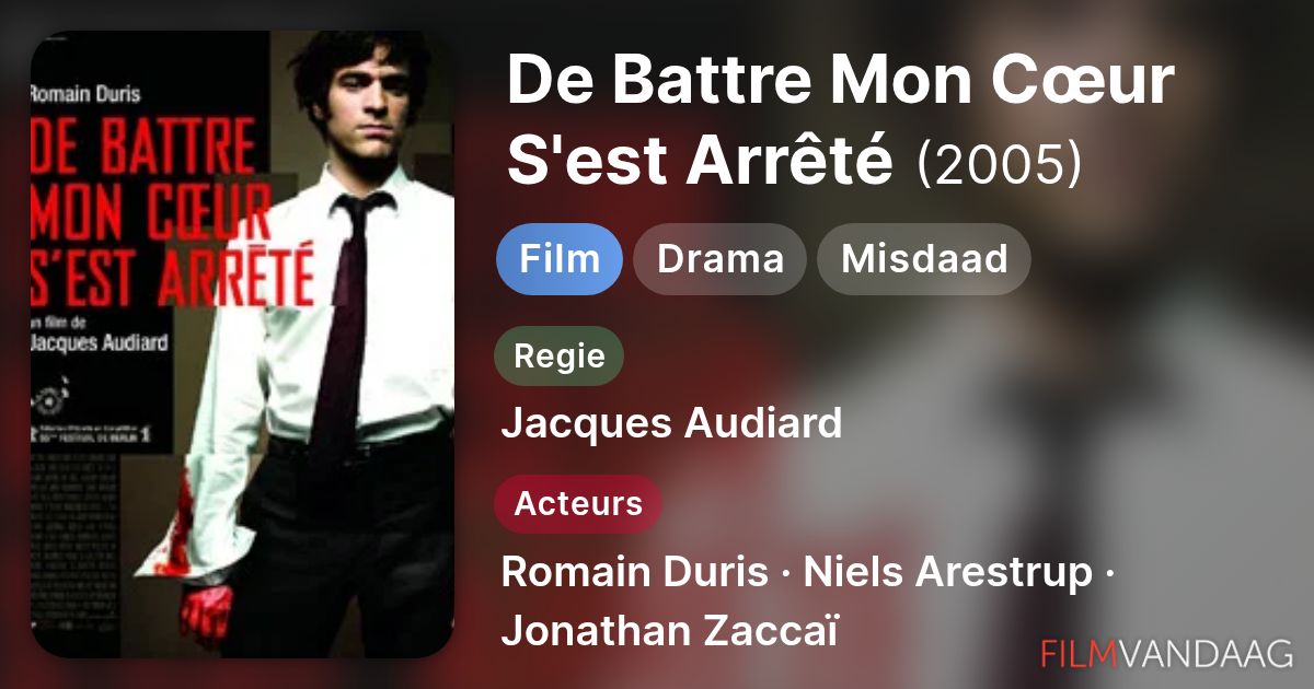 De Battre Mon Coeur S Est Arrete Streaming