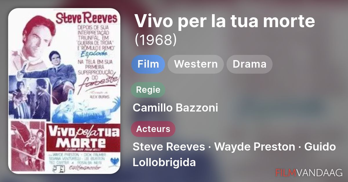 Vivo per la tua morte (film, 1968) - FilmVandaag.nl