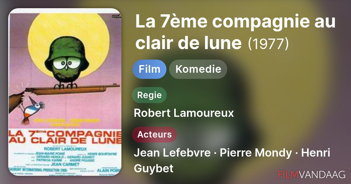 La 7ème compagnie au clair de lune (film, 1977) - FilmVandaag.nl