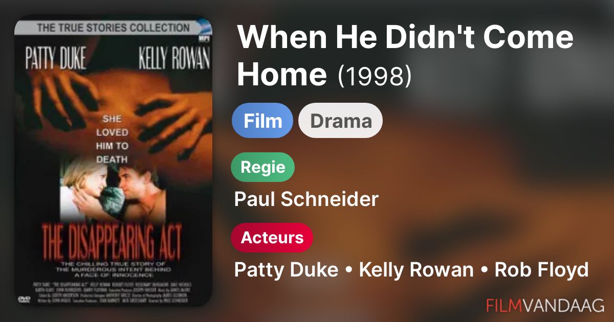 Alle acteurs in When He Didn't Come Home (film, 1998) FilmVandaag.nl