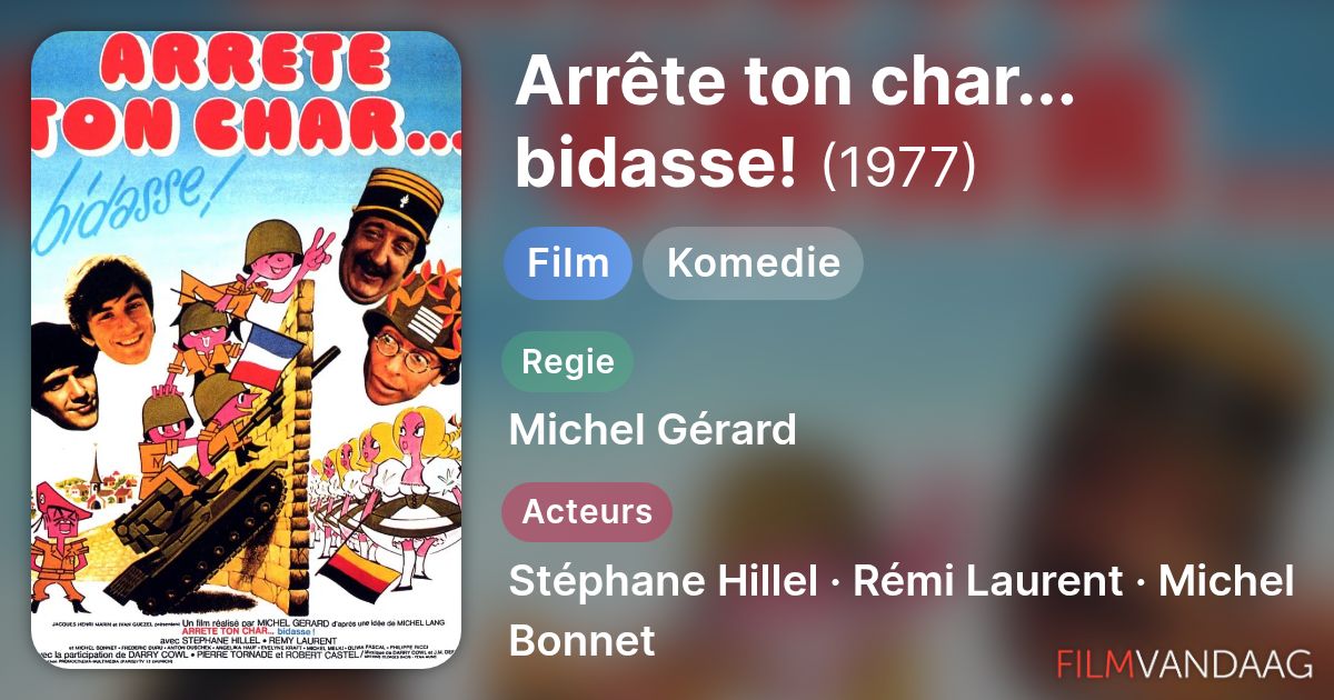 Arrête ton char... bidasse! (film, 1977) FilmVandaag.nl