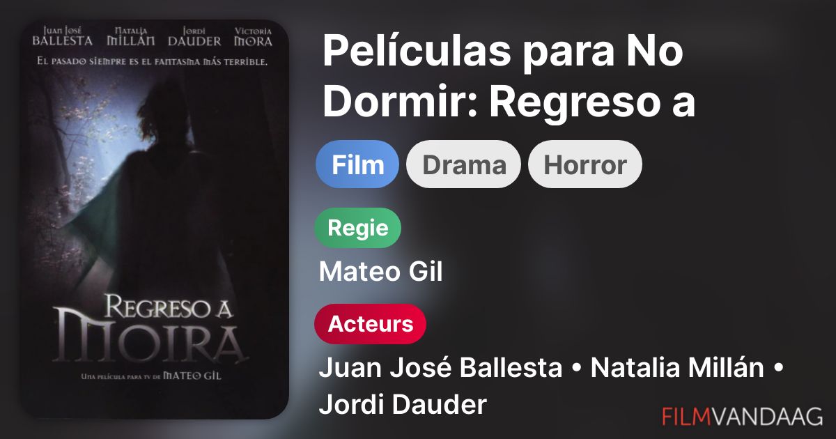 Películas Para No Dormir Regreso A Moira 2006
