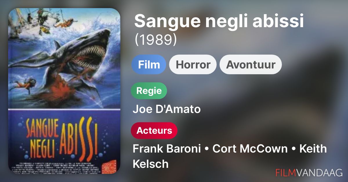 Sangue negli abissi (film, 1989) FilmVandaag.nl