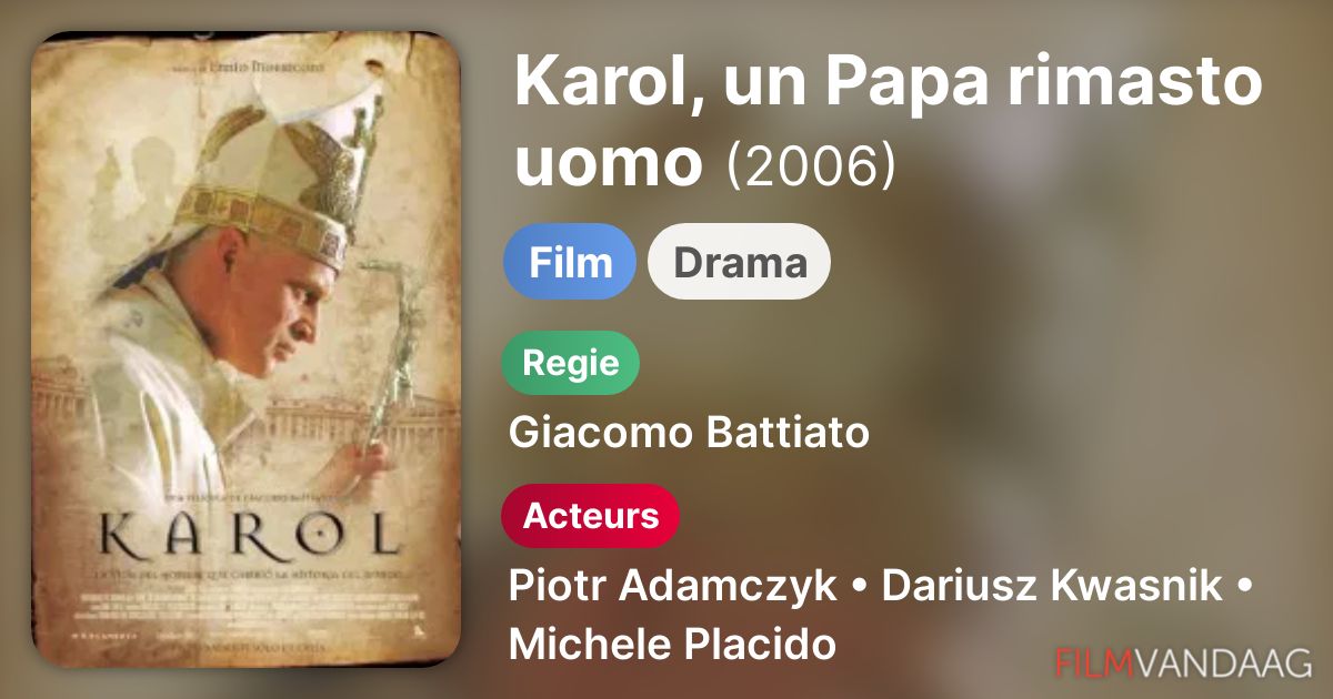 Karol, un Papa rimasto uomo (film, 2006) FilmVandaag.nl