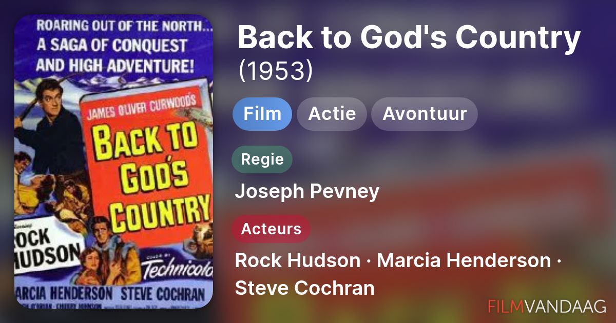 Back to God's Country (film, 1953) FilmVandaag.nl