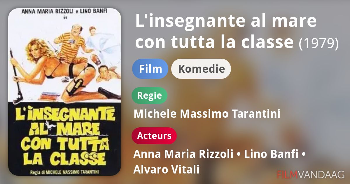 L'insegnante al mare con tutta la classe (film, 1979) FilmVandaag.nl L'insegnante al mare con tutta la classe (film, 1979) FilmVandaag.nl