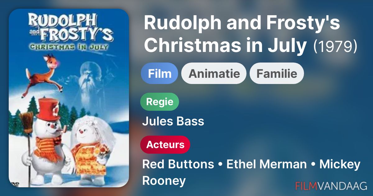 Rudolph and Frosty's Christmas in July (film, 1979) FilmVandaag.nl