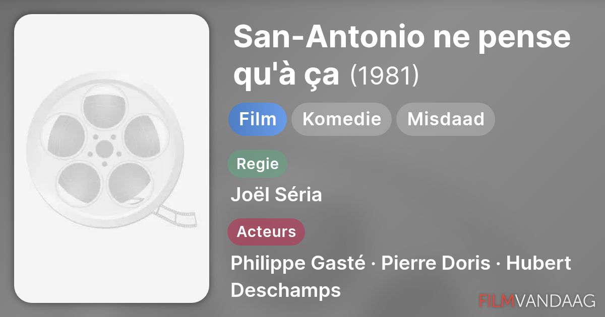 San-Antonio ne pense qu'à ça (film, 1981) kopen op dvd of blu-ray