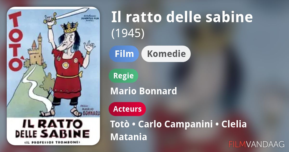 Il ratto delle sabine (film, 1945) FilmVandaag.nl Il ratto delle sabine (film, 1945) FilmVandaag.nl