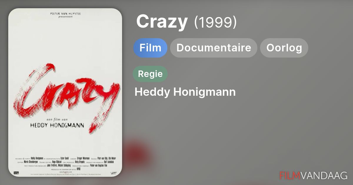 Crazy Film 1999 Filmvandaag Nl
