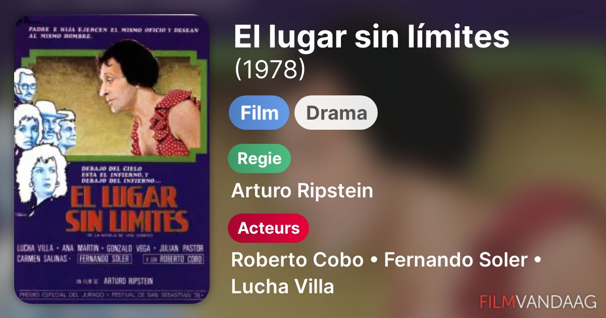 El lugar sin límites (film, 1978) FilmVandaag.nl El lugar sin límites (film, 1978) FilmVandaag.nl