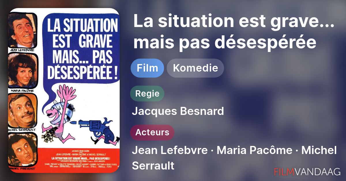 La situation est grave... mais pas désespérée (film, 1976) - FilmVandaag.nl