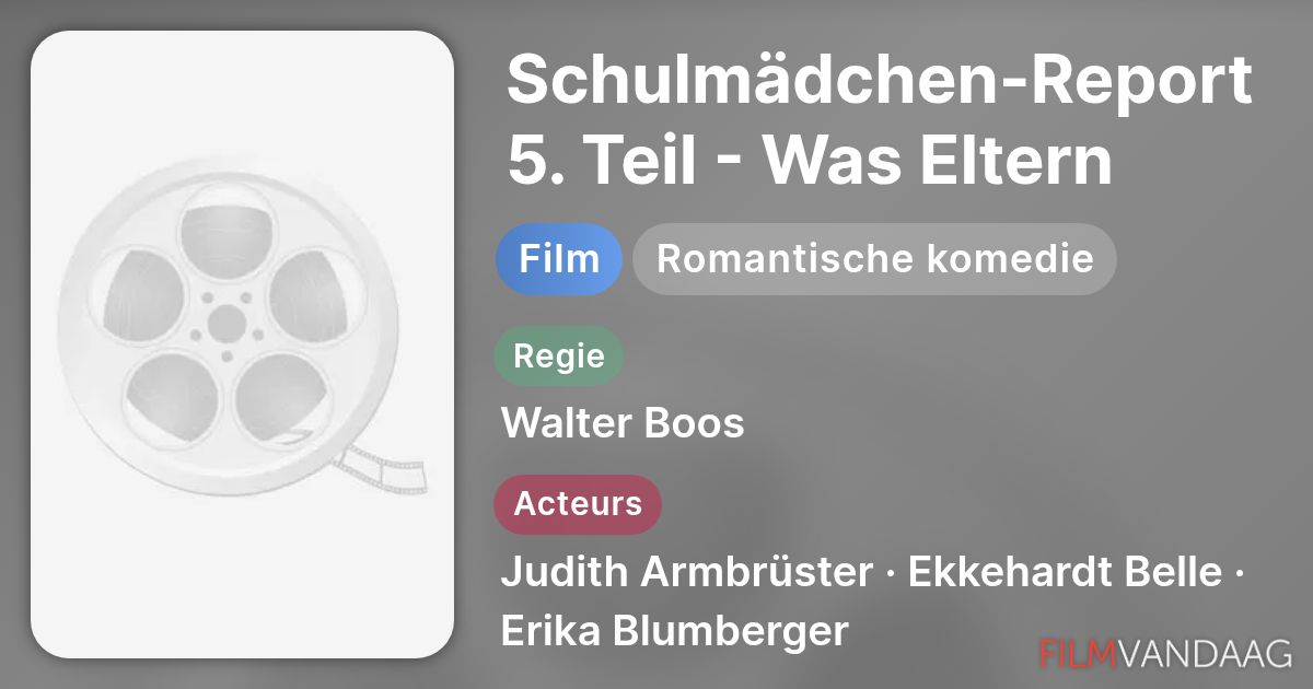 Schulmädchen-Report 5. Teil - Was Eltern wirklich wissen sollten (film, 1973) - FilmVandaag.nl