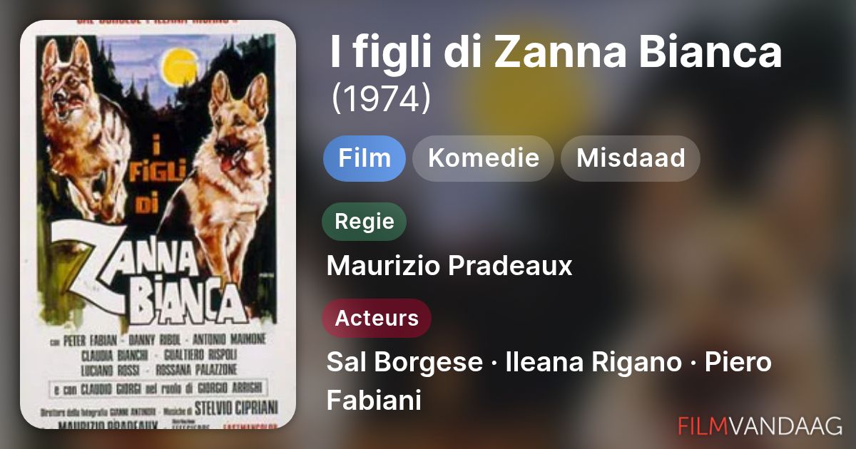 I figli di Zanna Bianca (film, 1974) - FilmVandaag.nl