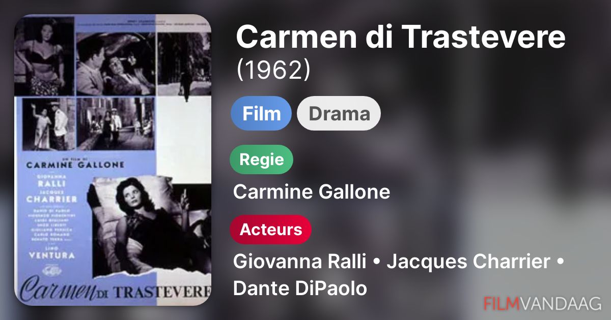 Carmen di Trastevere (film, 1963) FilmVandaag.nl