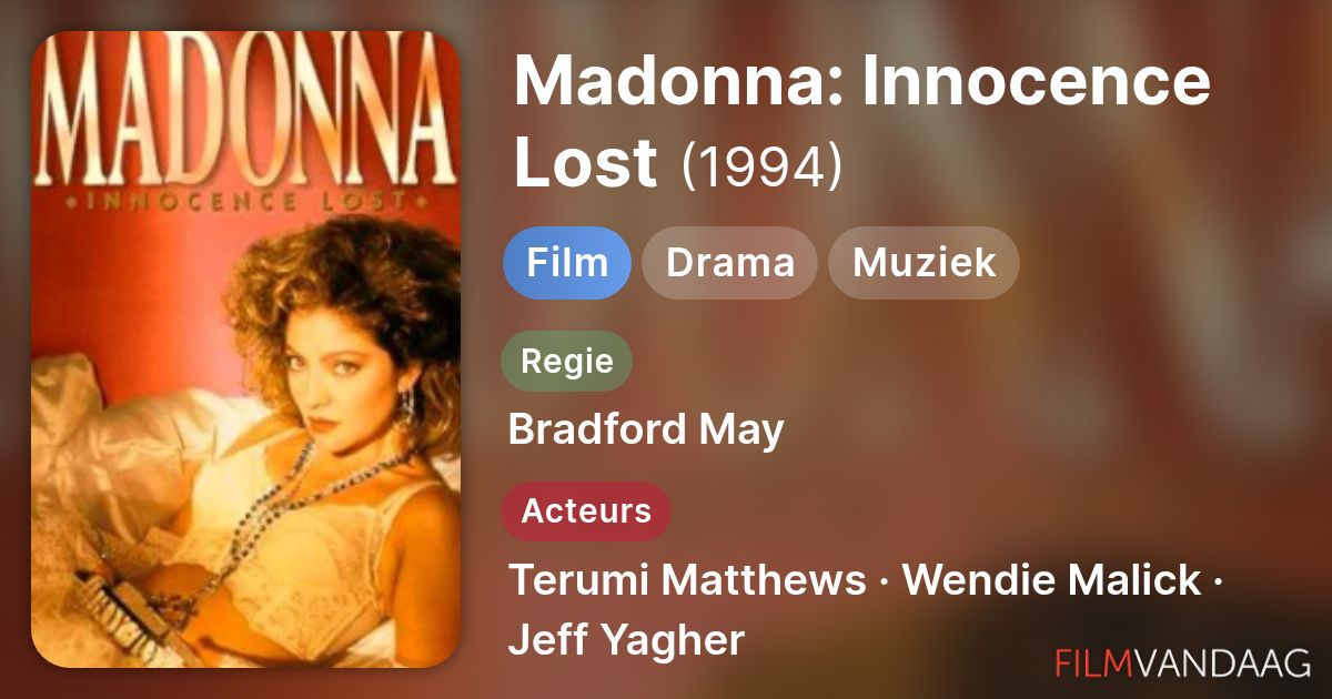 Madonna Innocence Lost (film, 1994) FilmVandaag.nl