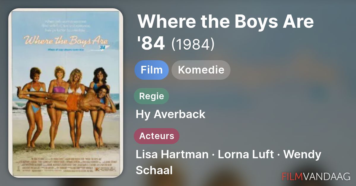 Where the boys are 84 film 1984 filmvandaag nl