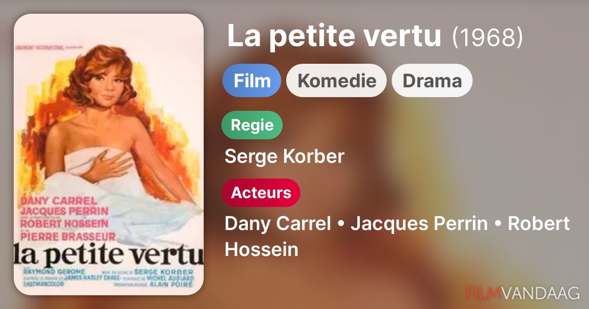 La petite vertu (film, 1968) FilmVandaag.nl