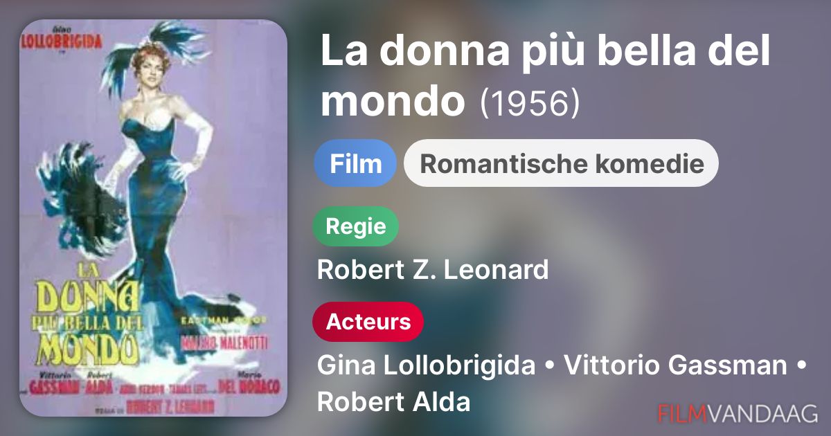 La donna più bella del mondo (film, 1956) FilmVandaag.nl