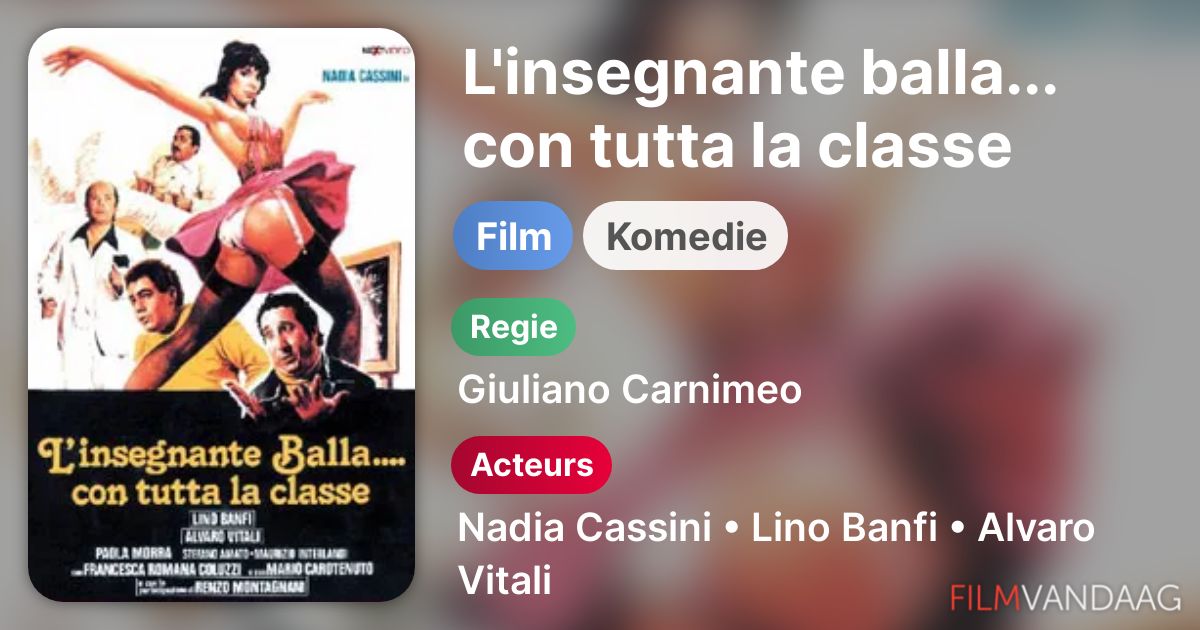 L'insegnante balla... con tutta la classe (film, 1978) FilmVandaag.nl L'insegnante balla... con tutta la classe (film, 1978) FilmVandaag.nl