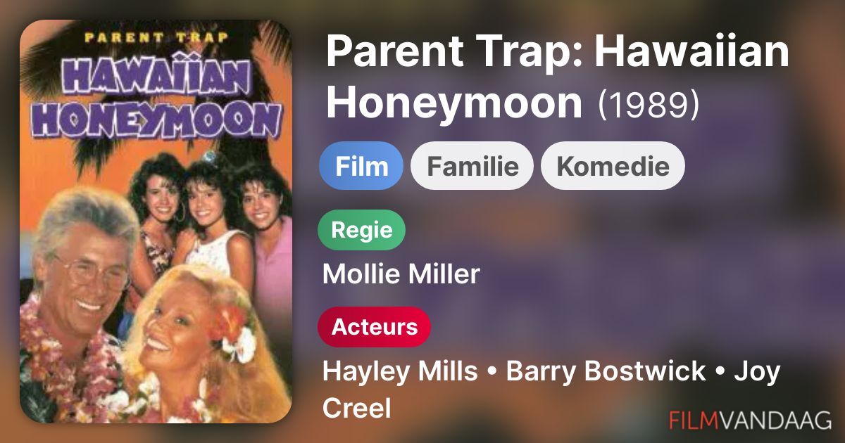Parent Trap Hawaiian Honeymoon Film 1989 Filmvandaag Nl