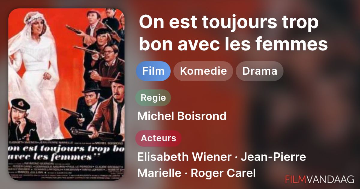 On est toujours trop bon avec les femmes (film, 1971) - FilmVandaag.nl
