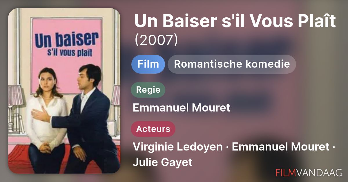Un Baiser s'il Vous Plaît (film, 2007) Nu Online Kijken - FilmVandaag.nl