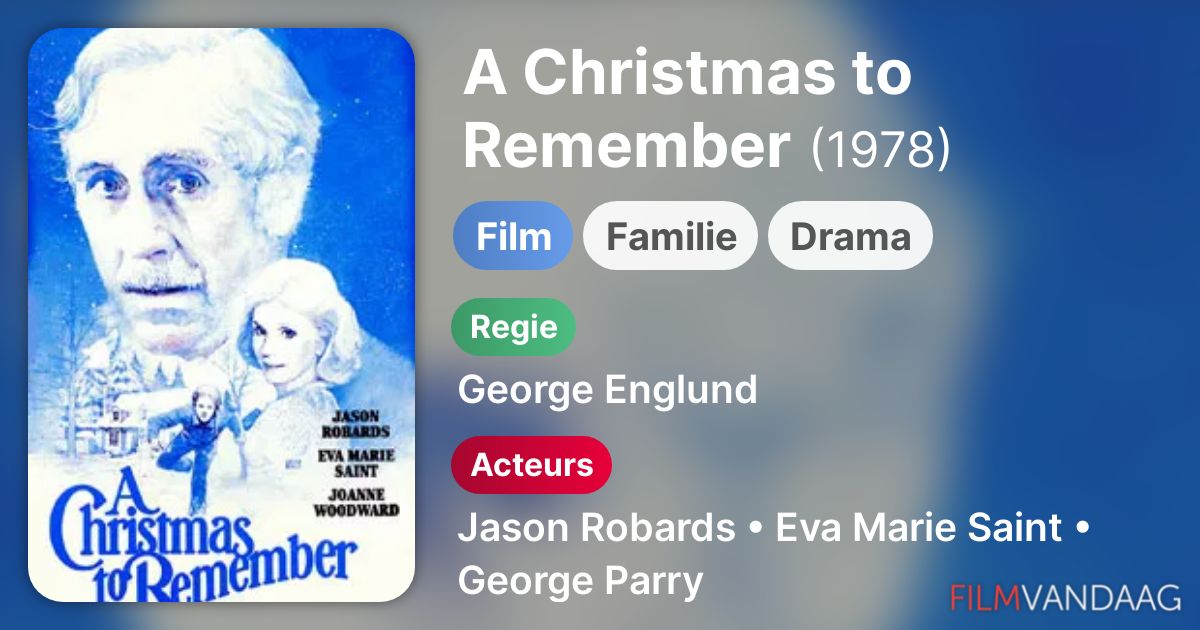 A Christmas to Remember (film, 1978) FilmVandaag.nl