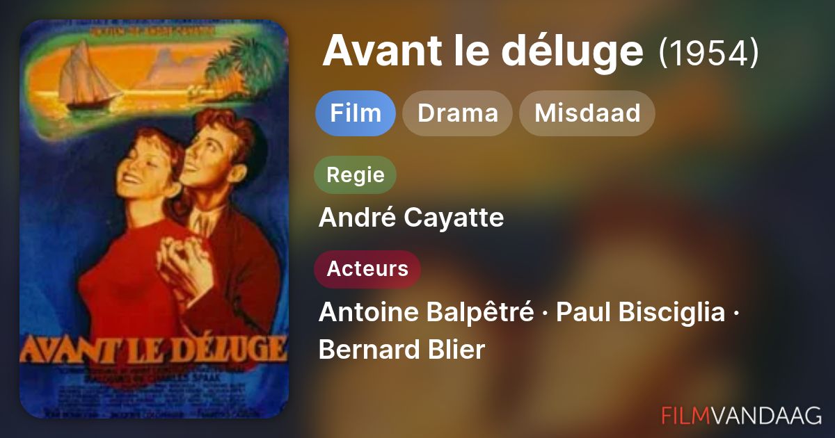 Avant le déluge (film, 1954) - FilmVandaag.nl