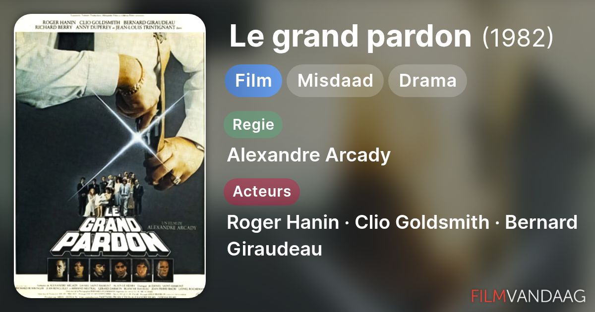 Le grand pardon (film, 1982) - FilmVandaag.nl