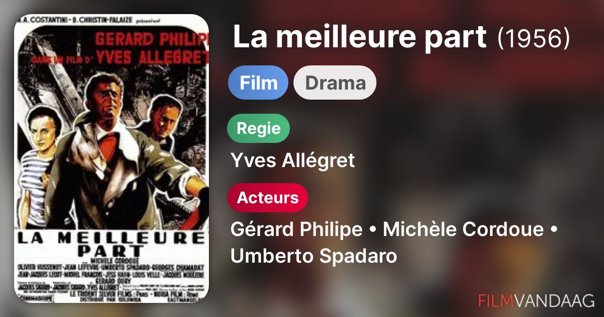 La meilleure part (film, 1956) FilmVandaag.nl