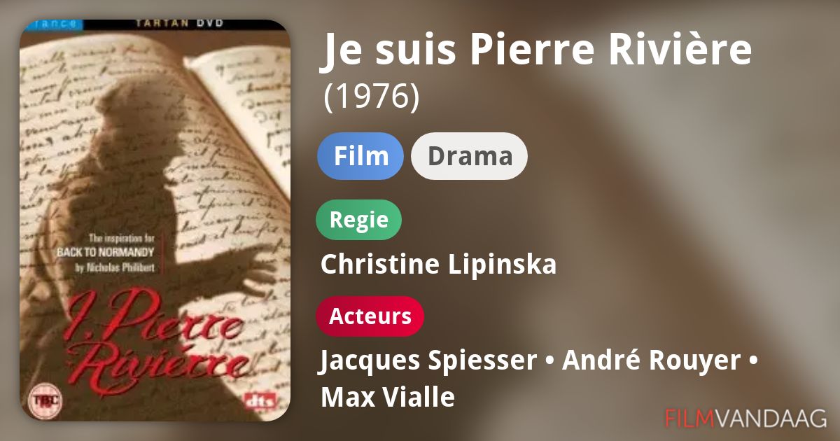 Je suis Pierre Rivière (film, 1976) FilmVandaag.nl