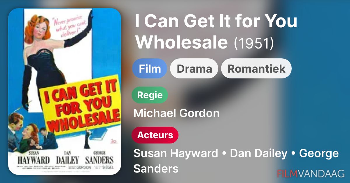 I Can Get It for You Wholesale (film, 1951) FilmVandaag.nl