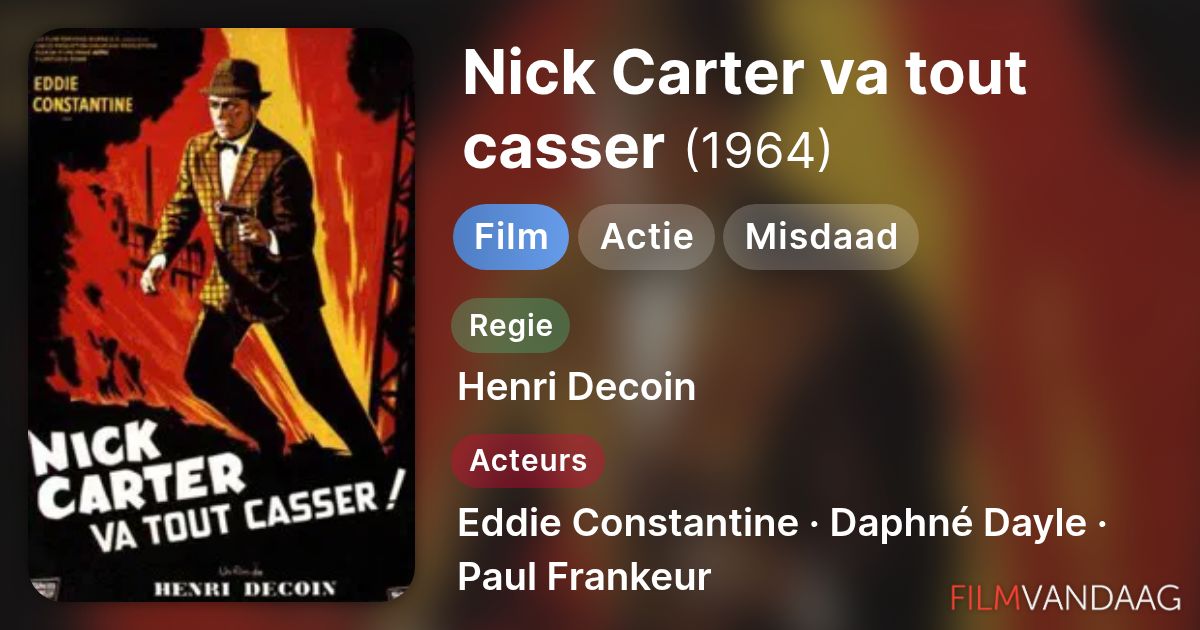Nick Carter va tout casser (film, 1964) - FilmVandaag.nl