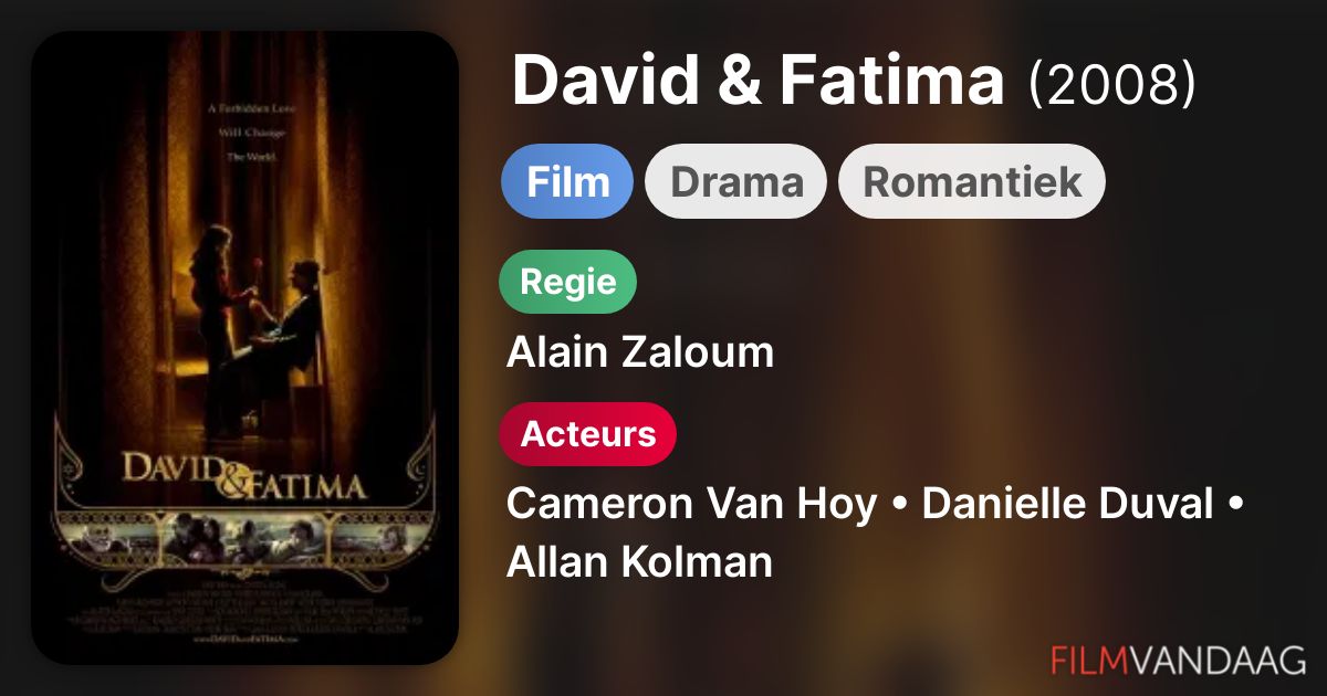 David & Fatima (film, 2008) FilmVandaag.nl
